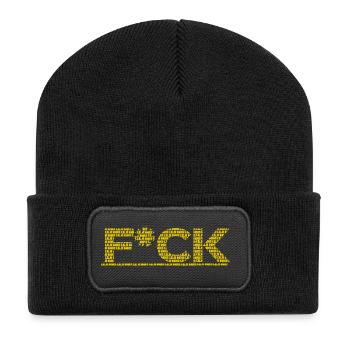 keep calm - Recycelte Patch Beanie - Schwarz - Vorne