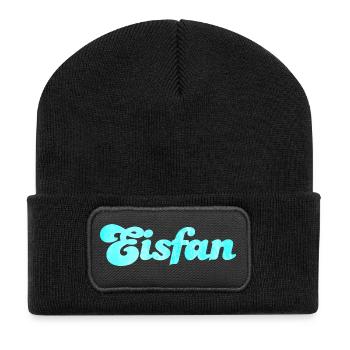 Eisfan cool Statement Eiscreme Eis Eiskrem Fan - Recycelte Patch Beanie - Schwarz - Vorne