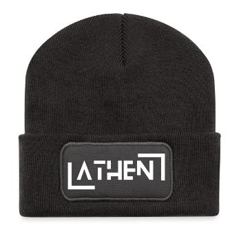 Athens - Recycled Patch Beanie - dark grey - Front