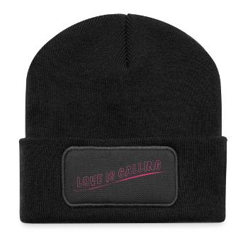 Love is Calling - Recycled Patch Beanie - black - Front