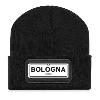 Panneau toponymique de Bologne - Beanie recyclé à patch - noir - Devant