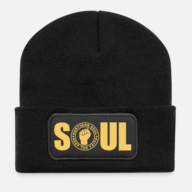 Northern Soul - Keep The Faith - Recycled Patch Beanie - black