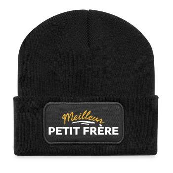 Cousin brother with vibrant patterns - Recycled Patch Beanie - black - Front