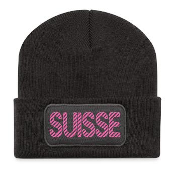 SUISSE. PAYS. GENEVE. HUMOUR. DRAPEAU. GENEVE - Beanie recyclé à patch - charbon - Devant