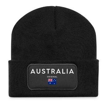 Drapeau australien, fierté australienne - Beanie recyclé à patch - noir - Devant