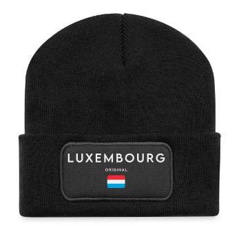 Flag of Luxembourg, Luxembourg pride - Recycled Patch Beanie - black - Front