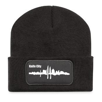 Ville de Messer - Beanie recyclé à patch - charbon - Devant
