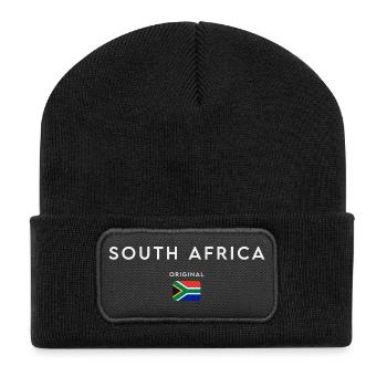 Drapeau sud-africain, fierté sud-africaine - Beanie recyclé à patch - noir - Devant