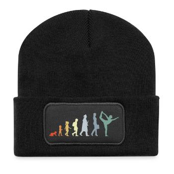 Entwicklung zur Yogalehrerin - Recycelte Patch Beanie - Schwarz - Vorne