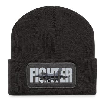 Fighter F-16 - Recycled Patch Beanie - dark grey - Front