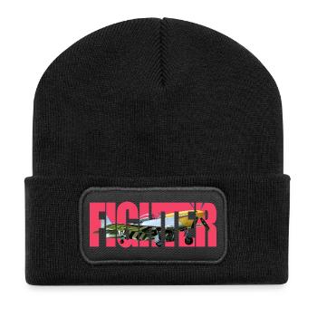 Fighter P-51 - Recycled Patch Beanie - black - Front