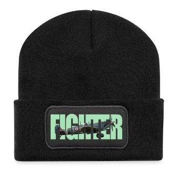 Fighter Spitfire - Recycled Patch Beanie - black - Front