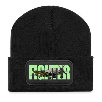 Chasseur P-47 Thunderbolt - Beanie recyclé à patch - noir - Devant