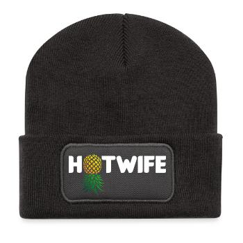 Hotwife Upside Down Pineapple Swinger Hot Wife - Recycled Patch Beanie - dark grey - Front