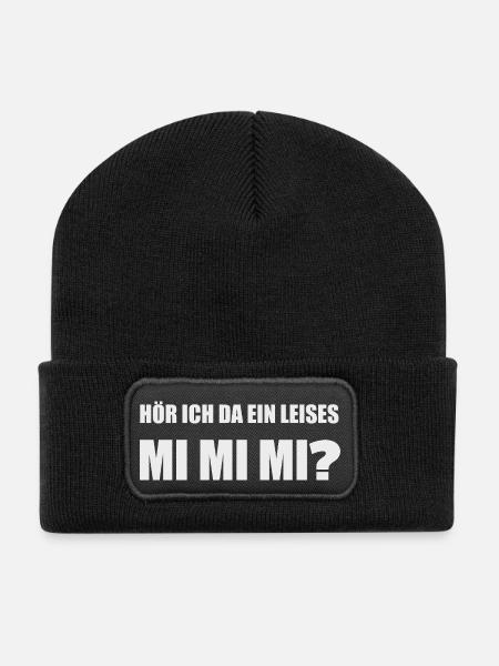 Hör ich da ein leises Mimimi? - Recycelte Patch Beanie - Schwarz