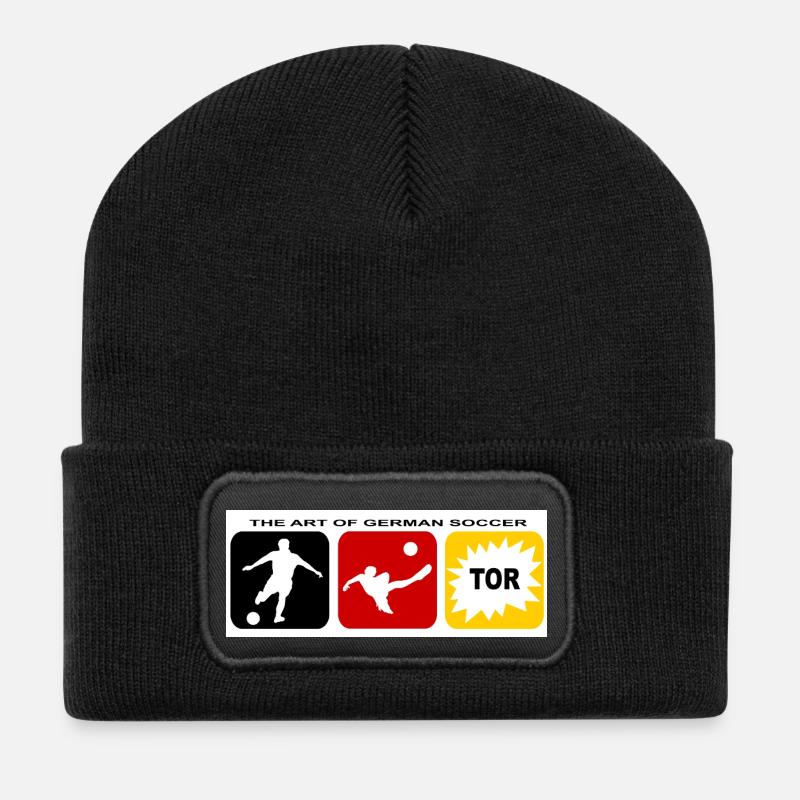 Soccer Germany Jersey Uniform Soccer - Recycled Patch Beanie - black