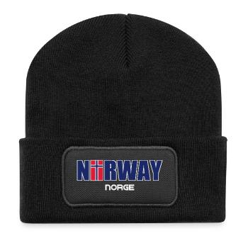 Norway - Norge - Norwegen - Flagge - Skandinavien - Recycelte Patch Beanie - Schwarz - Vorne