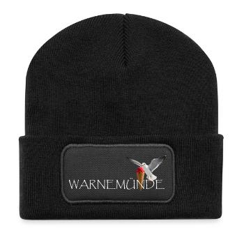 Warnemünde Rostock Mer Baltique - Beanie recyclé à patch - noir - Devant