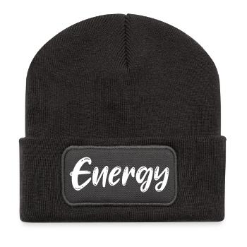 Energy: Positive, in a good mood - Recycled Patch Beanie - dark grey - Front