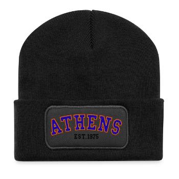 Athen Est.1975 - Recycelte Patch Beanie - Schwarz - Vorne