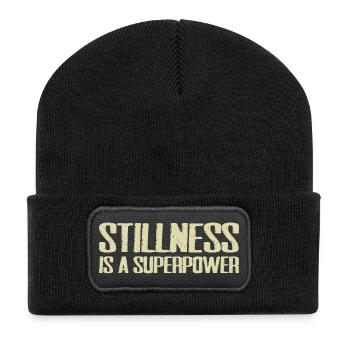 stillness is a superpower - Recycled Patch Beanie - black - Front