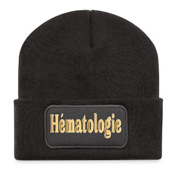Hématologie Hématologue - Beanie recyclé à patch - charbon - Devant