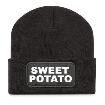 Patate douce Grouchy - Beanie recyclé à patch - charbon - Devant