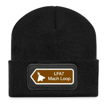 Panneau routier de la zone de vol à basse altitude 7 - Beanie recyclé à patch - noir - Devant