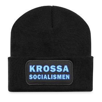 Écraser le socialisme Texte néon - Beanie recyclé à patch - noir - Devant