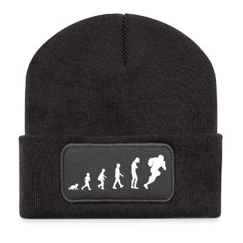 Évolution du bébé au joueur de football américain - Beanie recyclé à patch - charbon - Devant