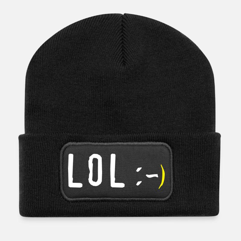 LOL - Recycelte Patch Beanie - Schwarz
