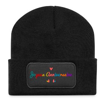 10. 10 YEARS. 10th ANNIVERSARY. 10 YEAR ANNIVERSARY. - Recycled Patch Beanie - black - Front