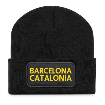 Barcelona – Catalonia Lyric Design - Recycled Patch Beanie - black - Front