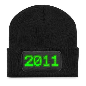 Ordinateur 2011 - Beanie recyclé à patch - noir - Devant