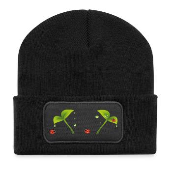Coccinelle - Beanie recyclé à patch - noir - Devant