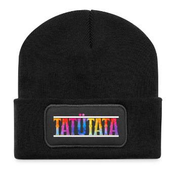 Tatuetata_bunt_ - Recycled Patch Beanie - black - Front