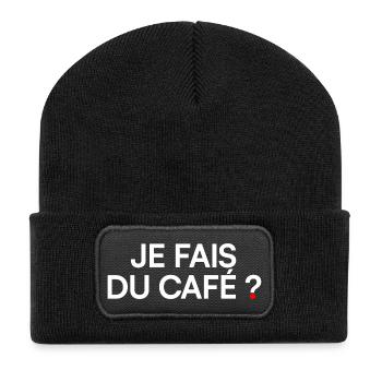 Je fais du café ? Humour Bureau Café - Beanie recyclé à patch - noir - Devant
