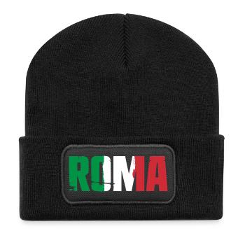 Roma Italia Vintage Rome - Recycled Patch Beanie - black - Front