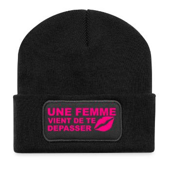 Depasser  - Beanie recyclé à patch - noir - Devant