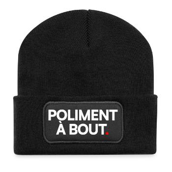 Poliment à bout - Beanie recyclé à patch - noir - Devant