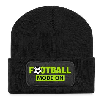 Football_mode - Recycelte Patch Beanie - Schwarz - Vorne