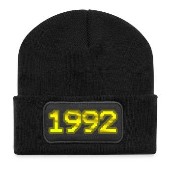1992 - Recycelte Patch Beanie - Schwarz - Vorne