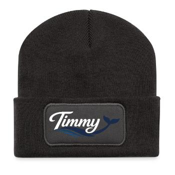 Timmy Wal - Typografie - Recycelte Patch Beanie - Dunkelgrau - Vorne