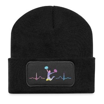 Cheerpom pom girls Mom Cheerleading - Beanie recyclé à patch - noir - Devant