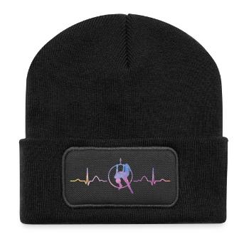 Anneau aérien Rythme de cœur Lyra Anneau aérien - Beanie recyclé à patch - noir - Devant