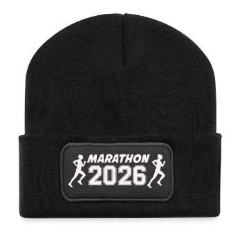 marathon_2026_frauen- - Beanie recyclé à patch - noir - Devant