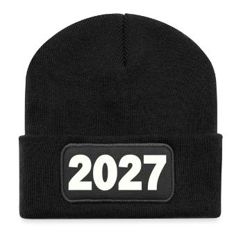 2027 - Recycelte Patch Beanie - Schwarz - Vorne