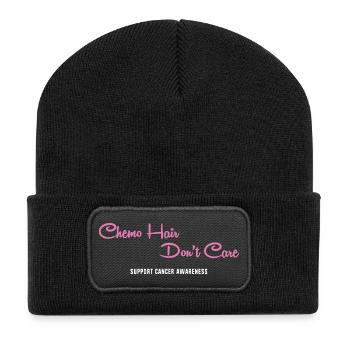 Lung Cancer Cancer Cancer Survivor Cancer Stinks - Recycled Patch Beanie - black - Front