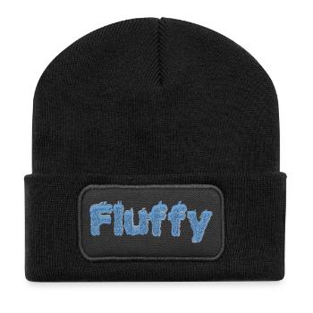 Fluffy - Recycelte Patch Beanie - Schwarz - Vorne