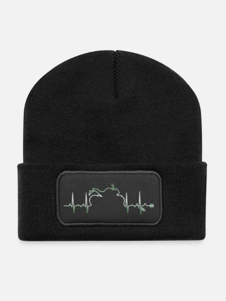 heart bike 3 by DK - Beanie recyclé à patch - noir
